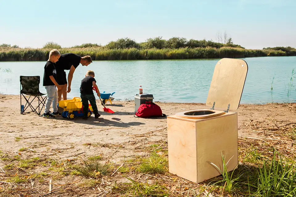 Composting toilet at the lake