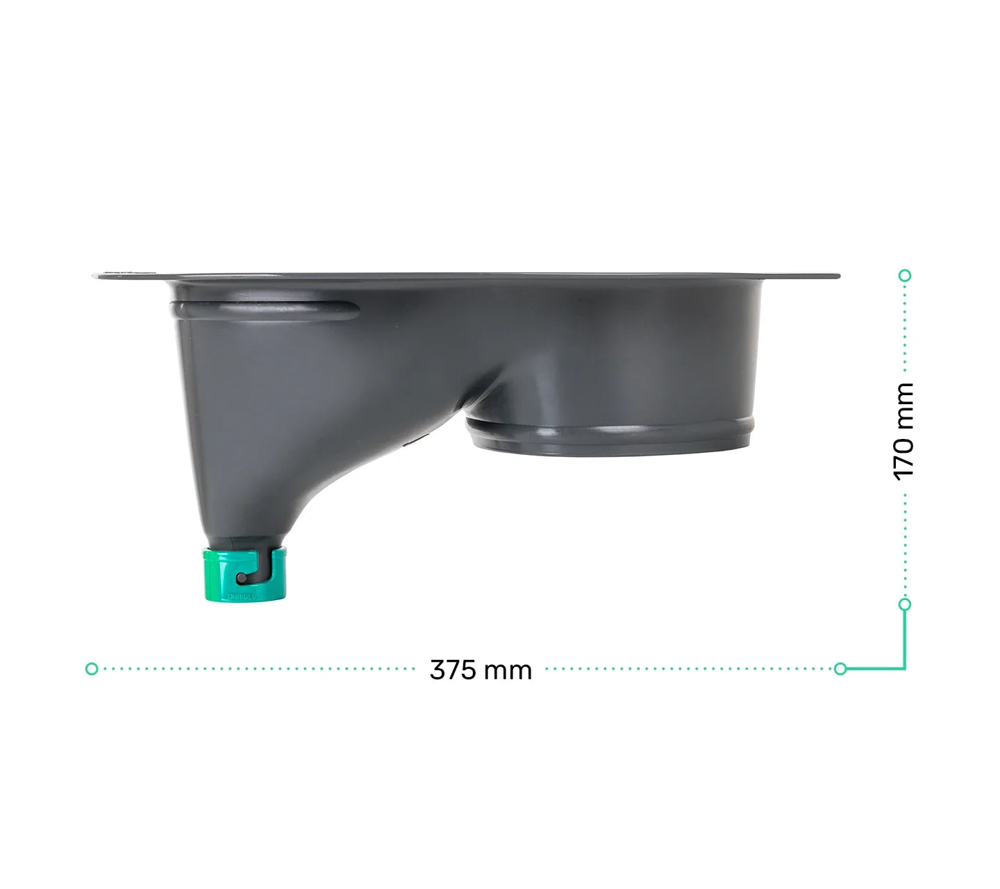 TROBOLO composting toilet insert grey - Dimensions