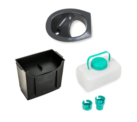 TROBOLO DIY composting toilet set 6.5 litres grey