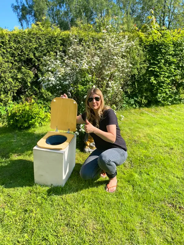 TROBOLO TeraBloem composting toilet in the garden