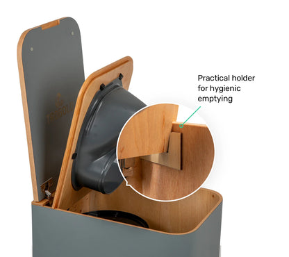 TROBOLO Silvabloem grey composting toilet milling