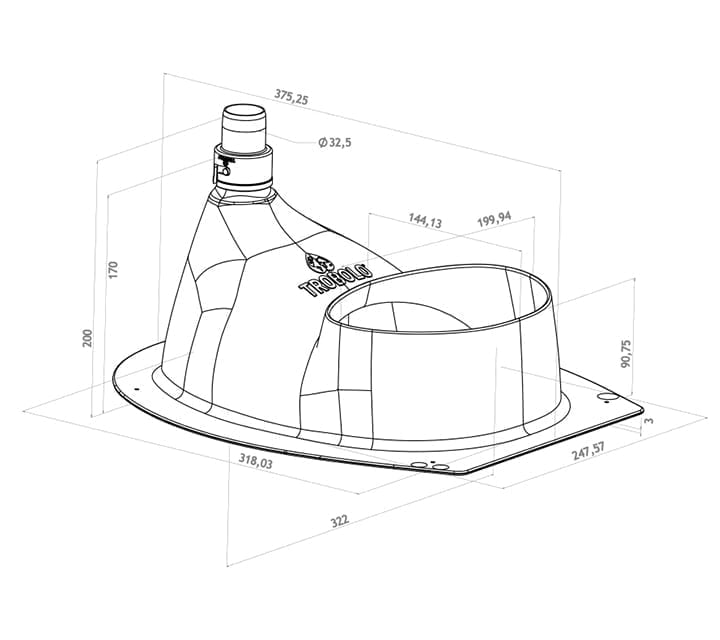 TROBOLO DIY composting toilet technical drawing all